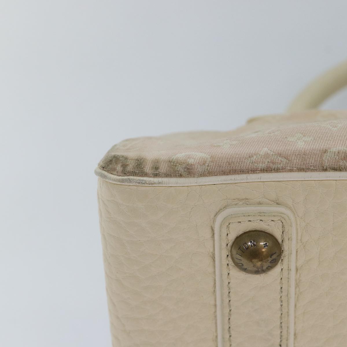 LOUIS VUITTON Monogram Mini Lin Trapeze PM Hand Bag Pink M40062 LV bs16132