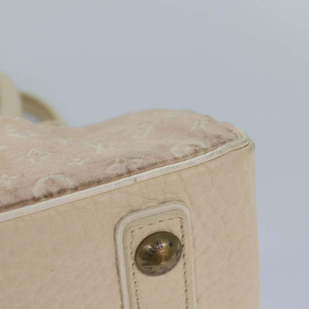 LOUIS VUITTON Monogram Mini Lin Trapeze PM Hand Bag Pink M40062 LV bs16132