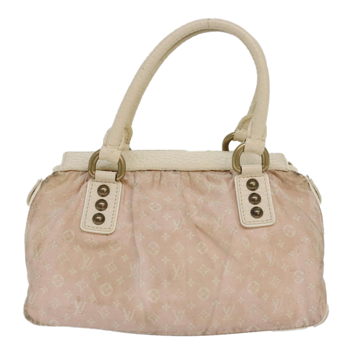 LOUIS VUITTON Monogram Mini Lin Trapeze PM Hand Bag Pink M40062 LV bs16132