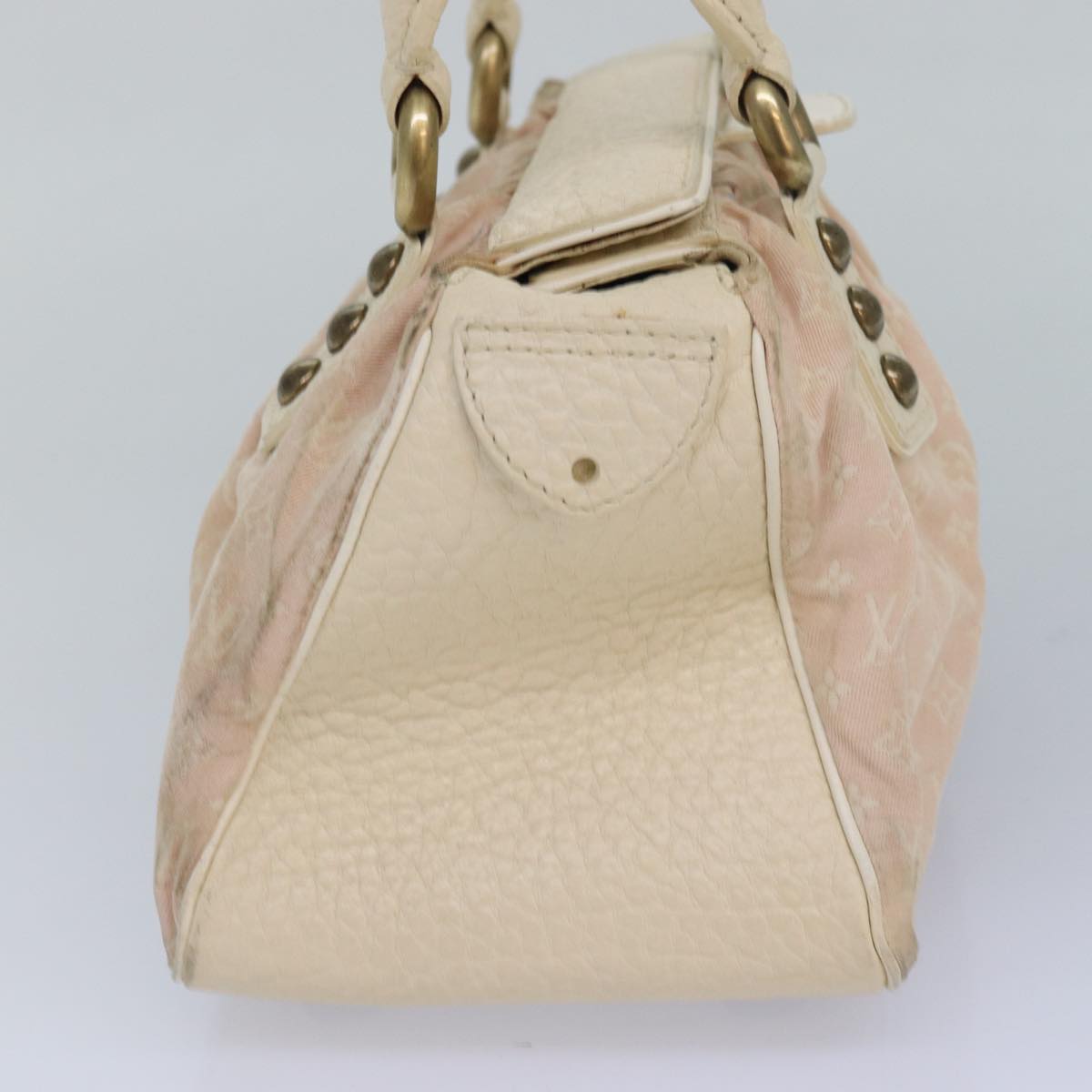 LOUIS VUITTON Monogram Mini Lin Trapeze PM Hand Bag Pink M40062 LV bs16132
