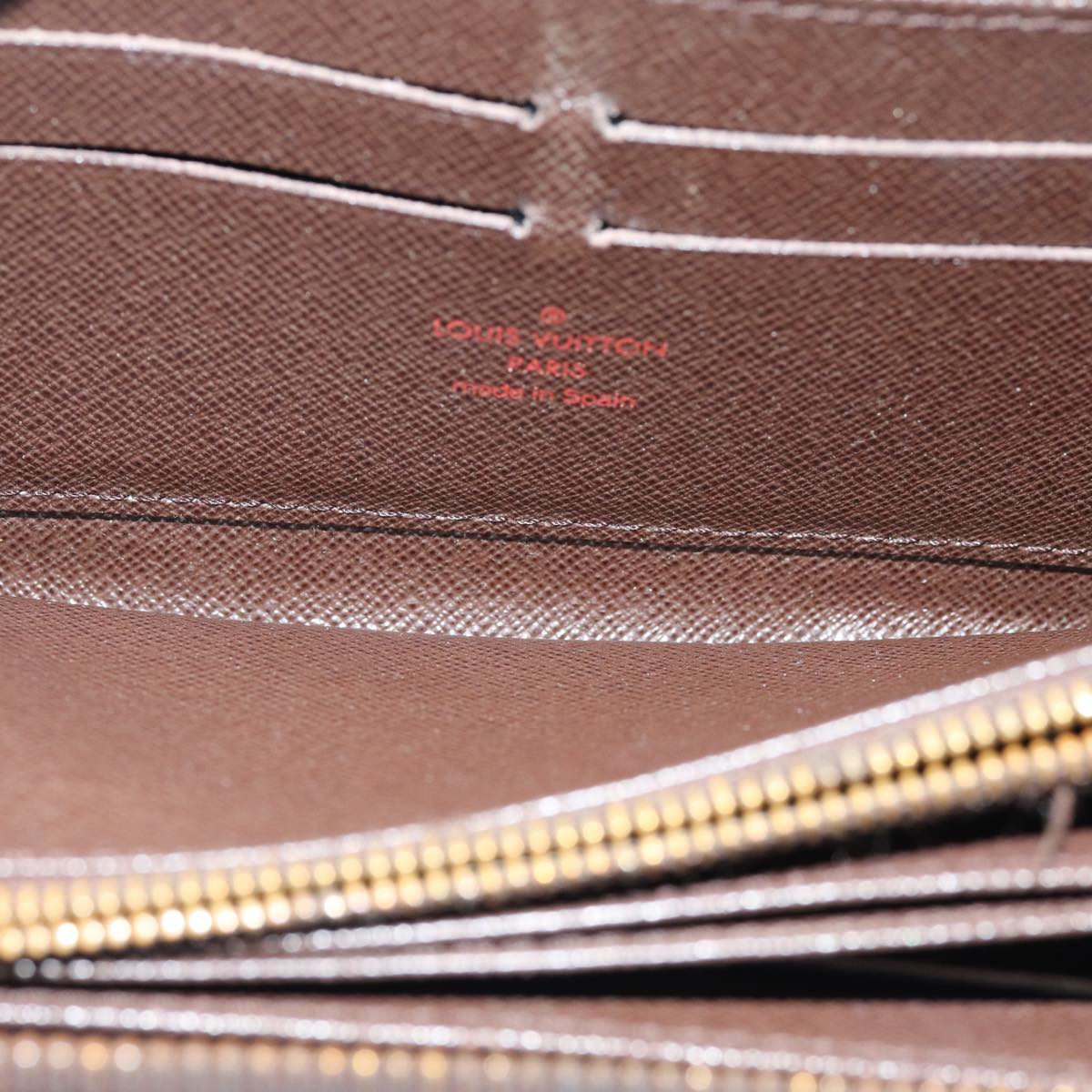 LOUIS VUITTON Damier Ebene Zippy Wallet Long Wallet N41661 LV bs16183