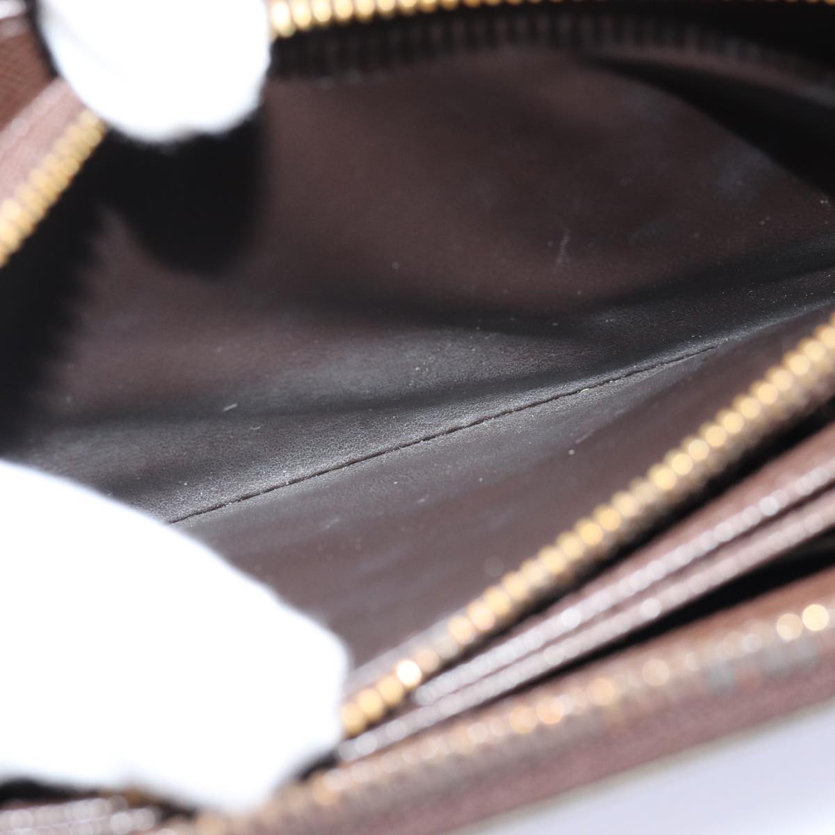 LOUIS VUITTON Damier Ebene Zippy Wallet Long Wallet N41661 LV bs16183