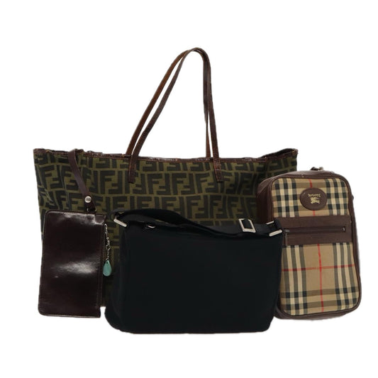 Luxury Fendi Burberry PRADA Tote Bag clutch 3Set Brown Blackbs16200