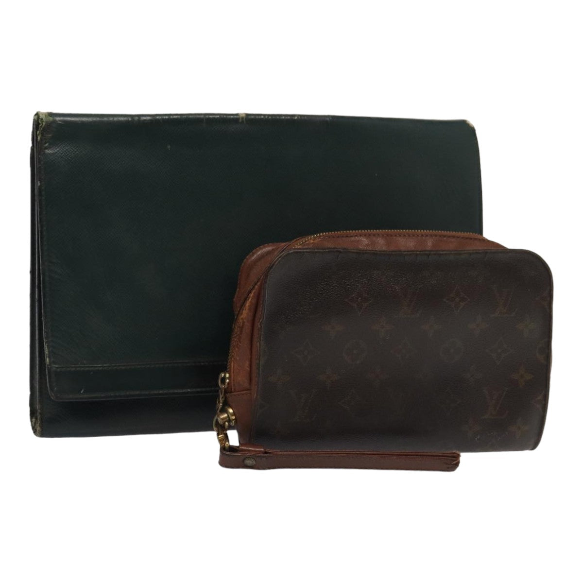LOUIS VUITTON Monogram Taiga Clutch Bag 2Set Epicea LV bs16201