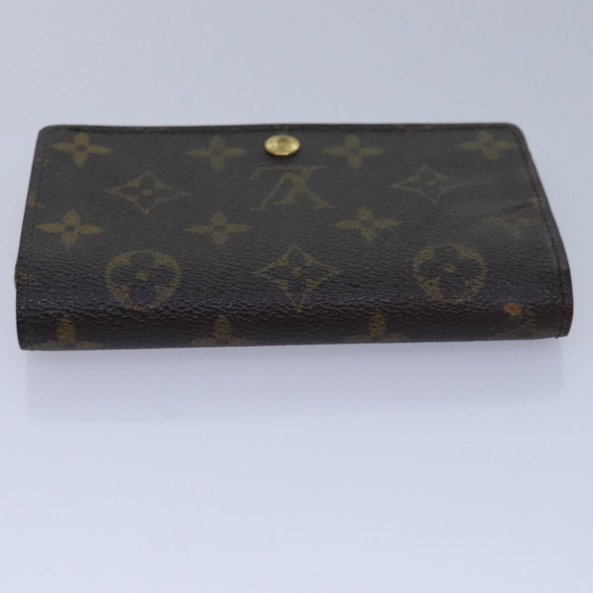 LOUIS VUITTON Monogram Wallet Leather 2Set Black LV bs16202