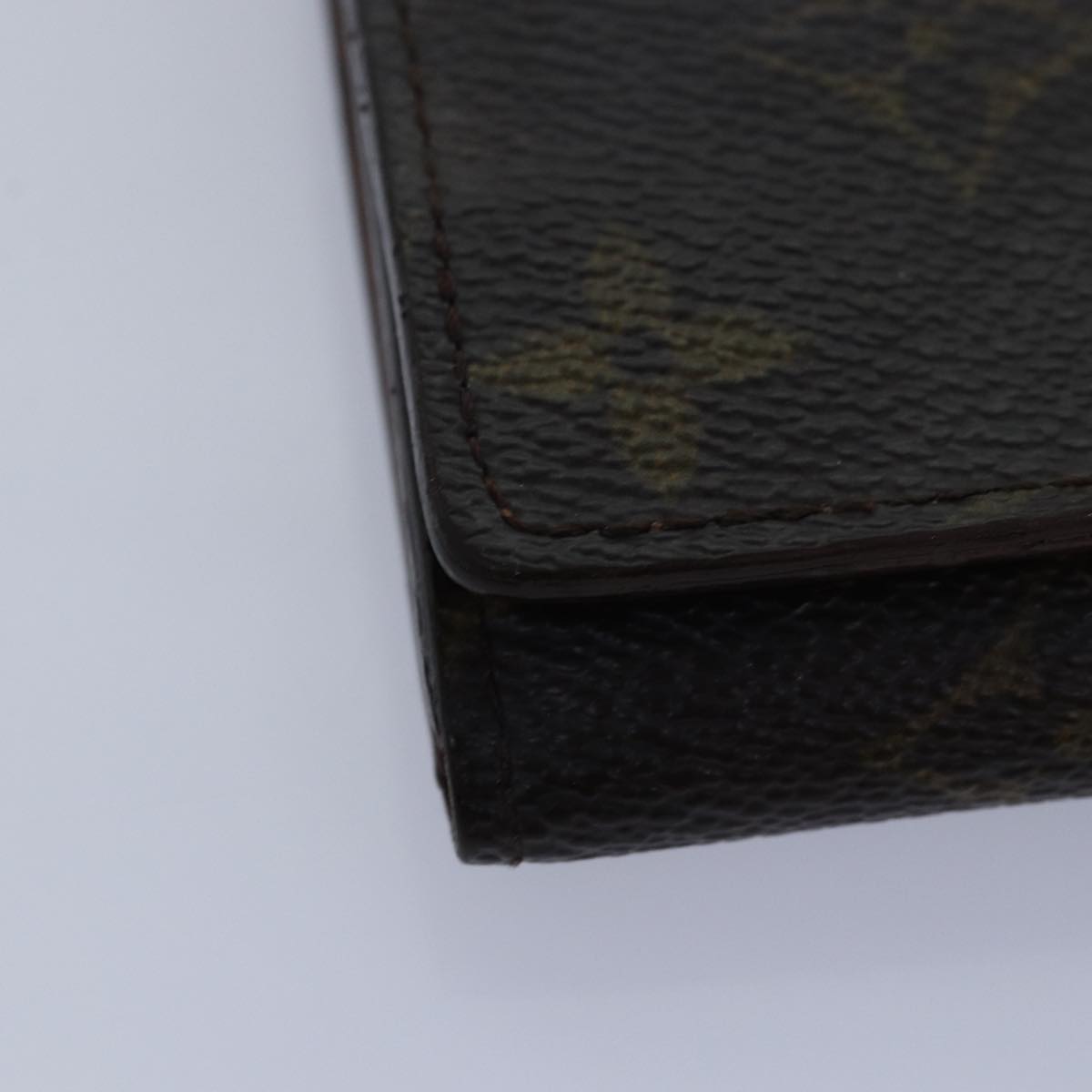 LOUIS VUITTON Monogram Wallet Leather 2Set Black LV bs16202