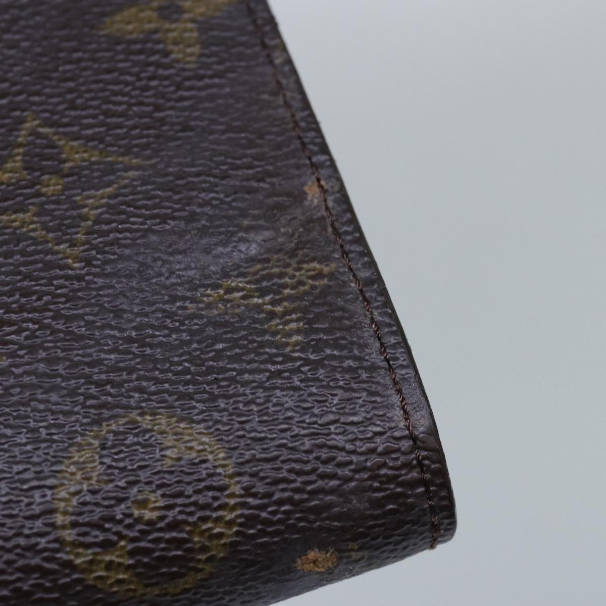 LOUIS VUITTON Monogram Wallet Leather 2Set Black LV bs16202