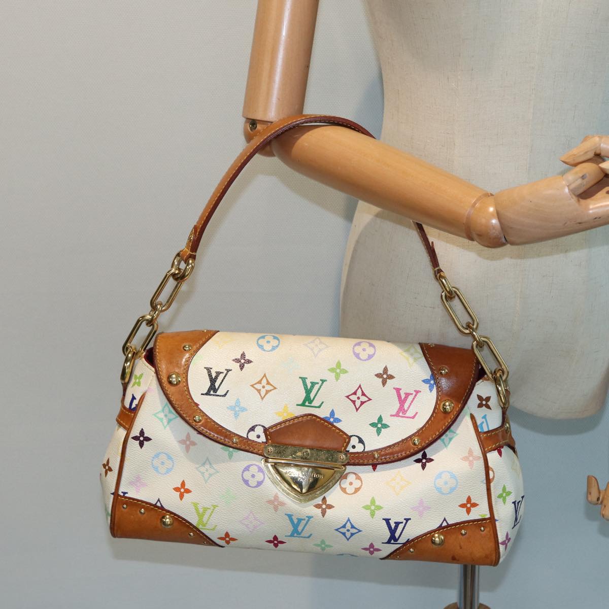 LOUIS VUITTON Monogram Multicolor Beverly MM Shoulder Bag M40203 bs16204