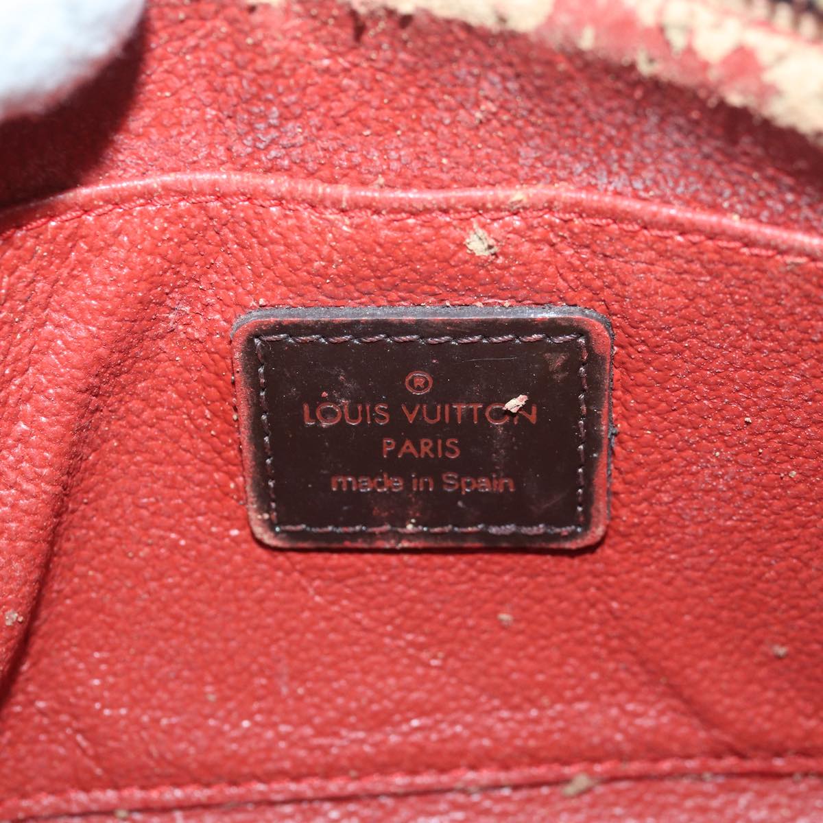 LOUIS VUITTON Damier Ebene Pochette Cosmetic PM Pouch N47516 LV bs16212