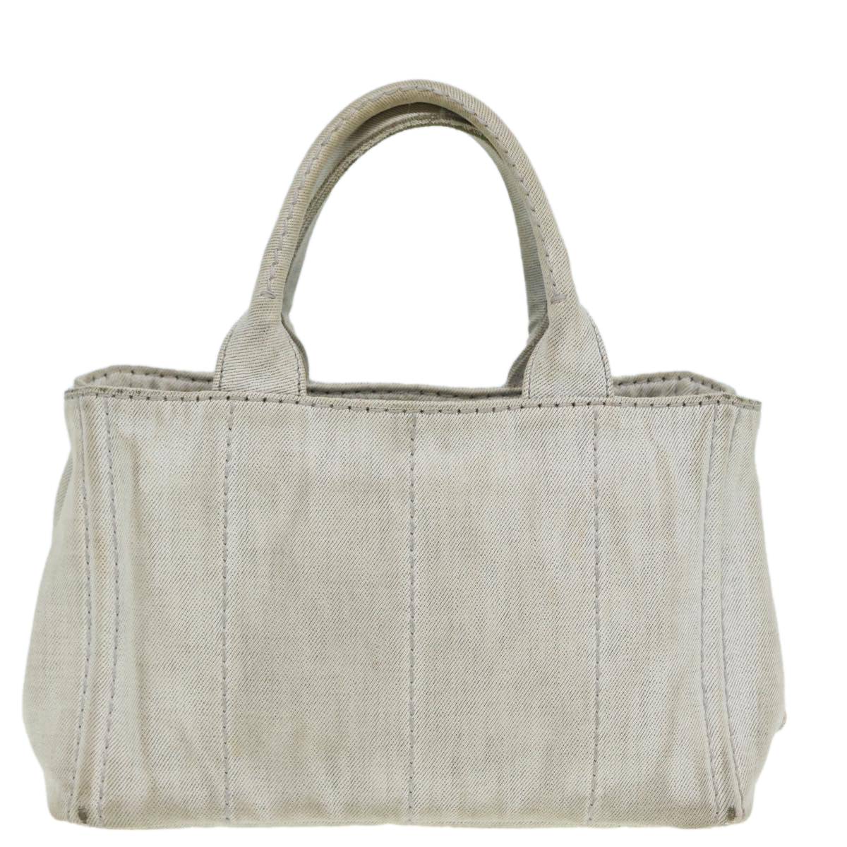 Luxury Prada Canapa PM Hand Bag Canvas 2way Gray  bs16221