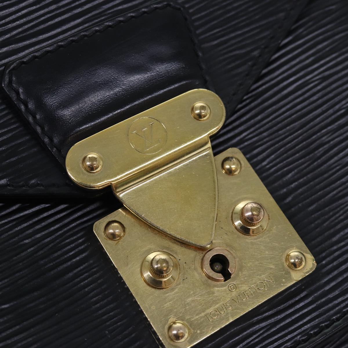 LOUIS VUITTON Epi Monceau 28 Hand Bag Black M52122 LV bs16275