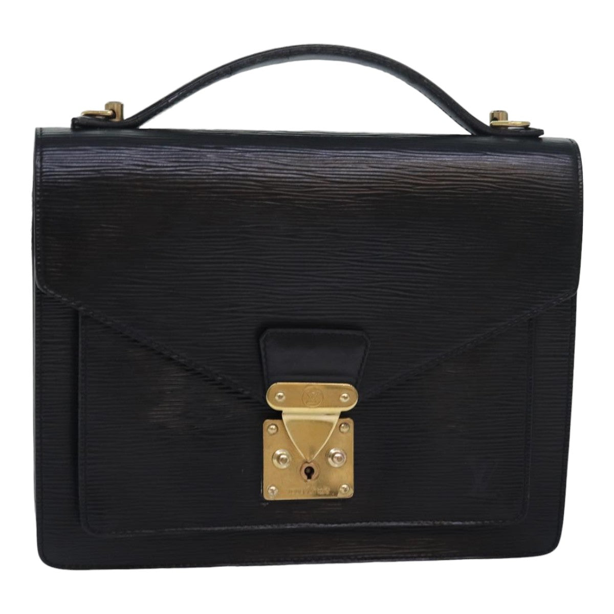 LOUIS VUITTON Epi Monceau 28 Hand Bag Black M52122 LV bs16275