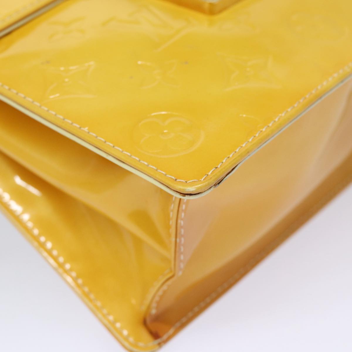 LOUIS VUITTON Monogram Vernis Spring Street Bag Lime Yellow M91068 bs16287