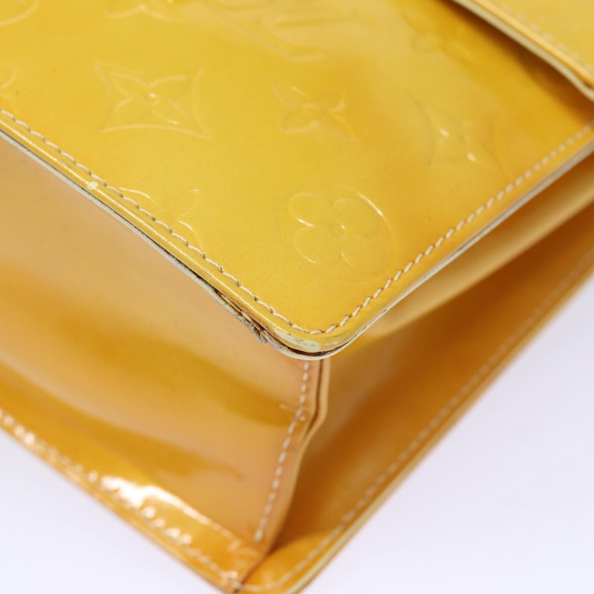 LOUIS VUITTON Monogram Vernis Spring Street Bag Lime Yellow M91068 bs16287