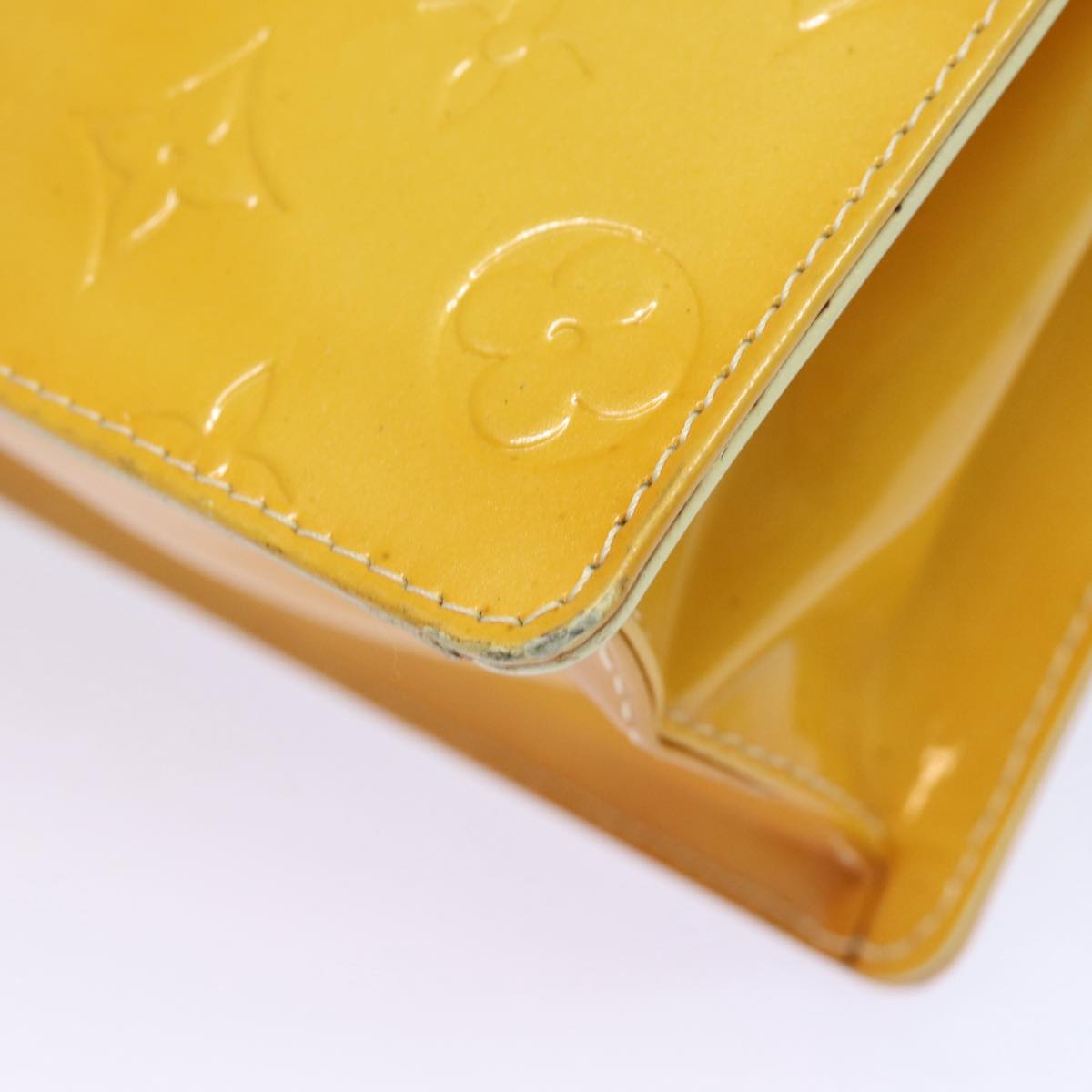 LOUIS VUITTON Monogram Vernis Spring Street Bag Lime Yellow M91068 bs16287