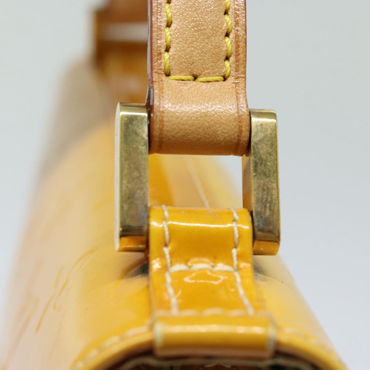 LOUIS VUITTON Monogram Vernis Spring Street Bag Lime Yellow M91068 bs16287