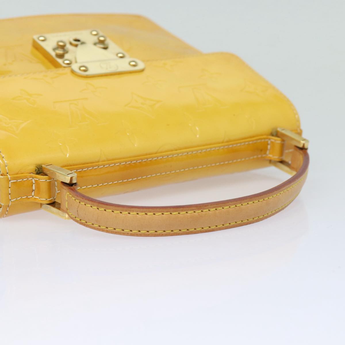 LOUIS VUITTON Monogram Vernis Spring Street Bag Lime Yellow M91068 bs16287