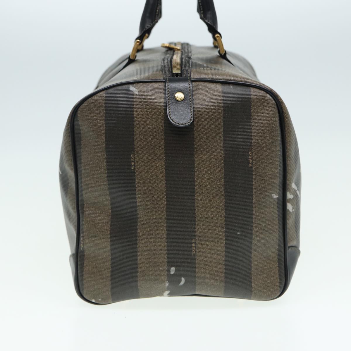Luxury Fendi Pecan Canvas Boston Bag Brown Blackbs16368