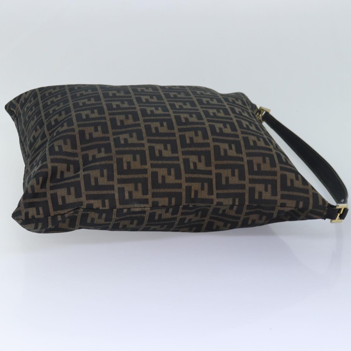 Luxury Fendi Zucca Canvas Shoulder Bag Brown Blackbs16397