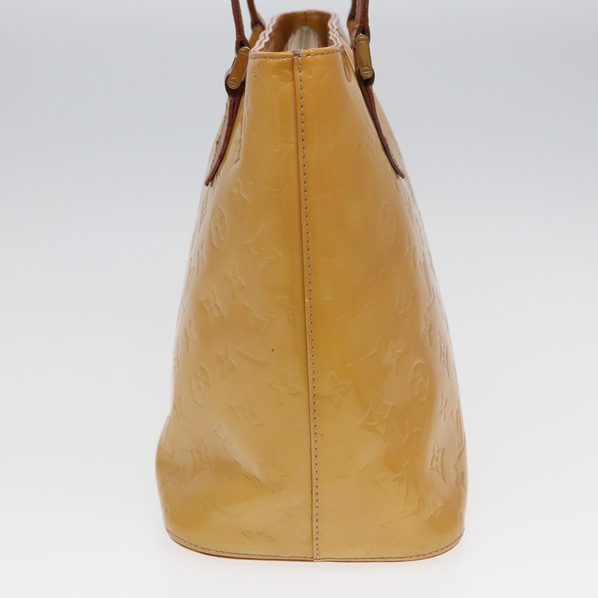 LOUIS VUITTON Monogram Vernis Houston Hand Bag Beige M91004 LV bs16425