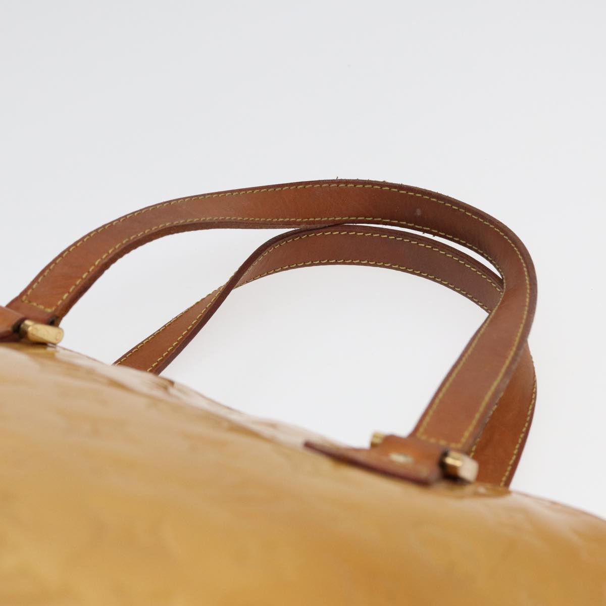LOUIS VUITTON Monogram Vernis Houston Hand Bag Beige M91004 LV bs16425