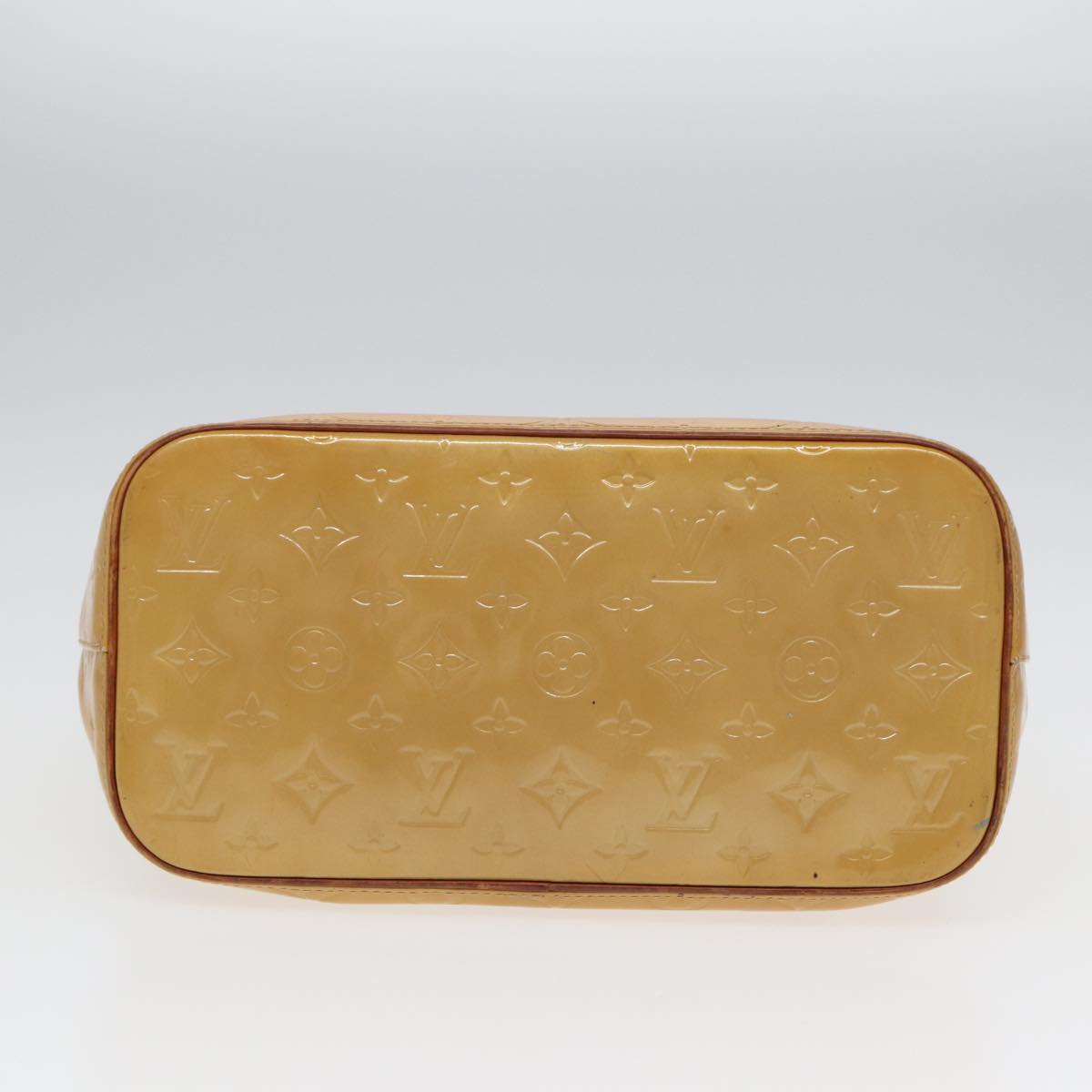 LOUIS VUITTON Monogram Vernis Houston Hand Bag Beige M91004 LV bs16425