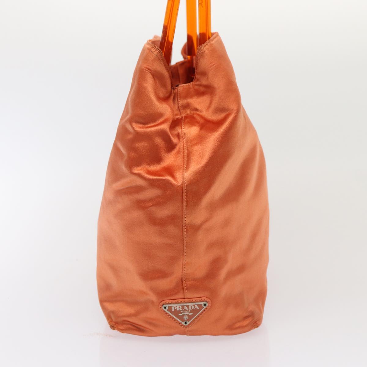 Luxury Prada Hand Bag Satin Orange  bs16432