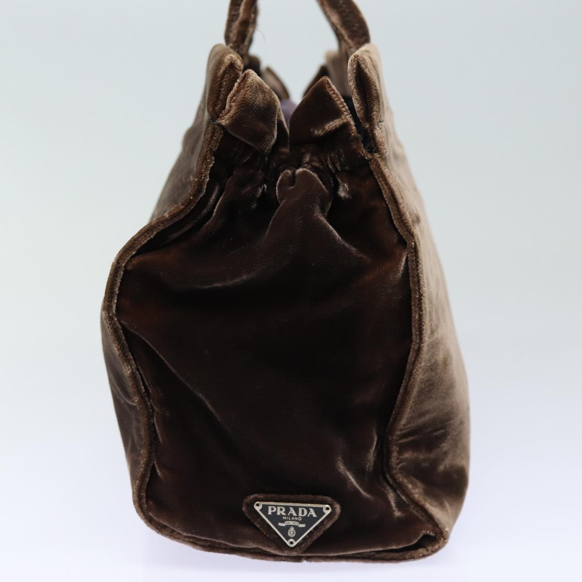 Luxury Prada Hand Bag Velor Brown  bs16438