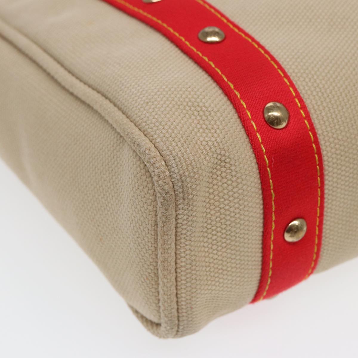 LOUIS VUITTON Antigua Cabas MM Tote Bag Beige Red M40035 LV bs16455