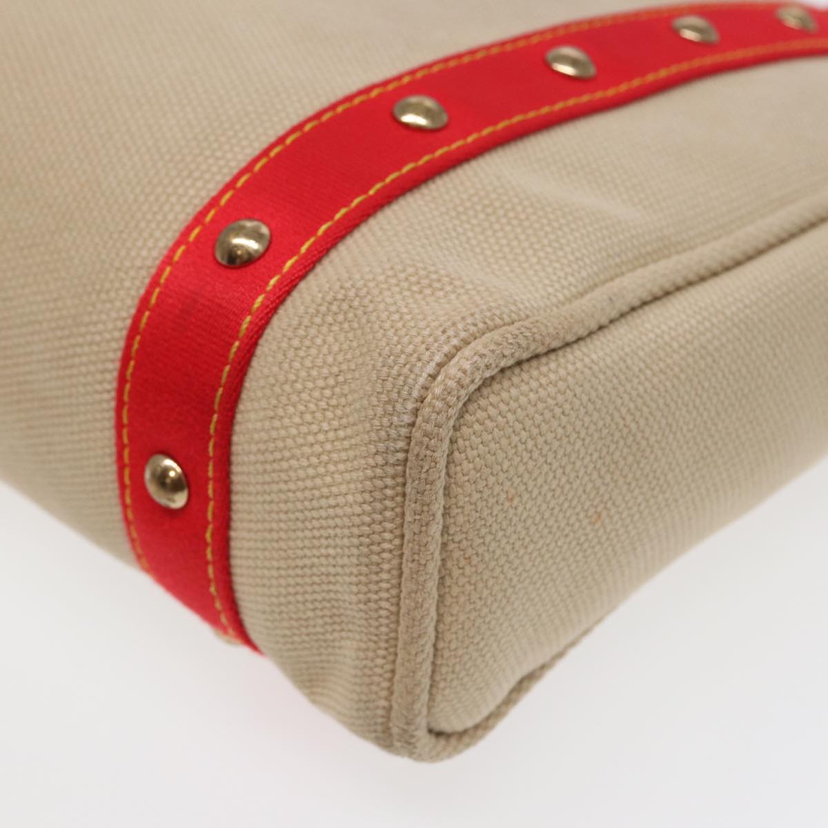 LOUIS VUITTON Antigua Cabas MM Tote Bag Beige Red M40035 LV bs16455