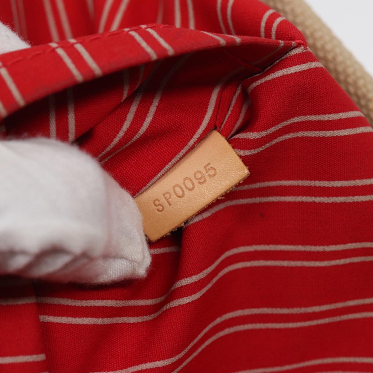 LOUIS VUITTON Antigua Cabas MM Tote Bag Beige Red M40035 LV bs16455