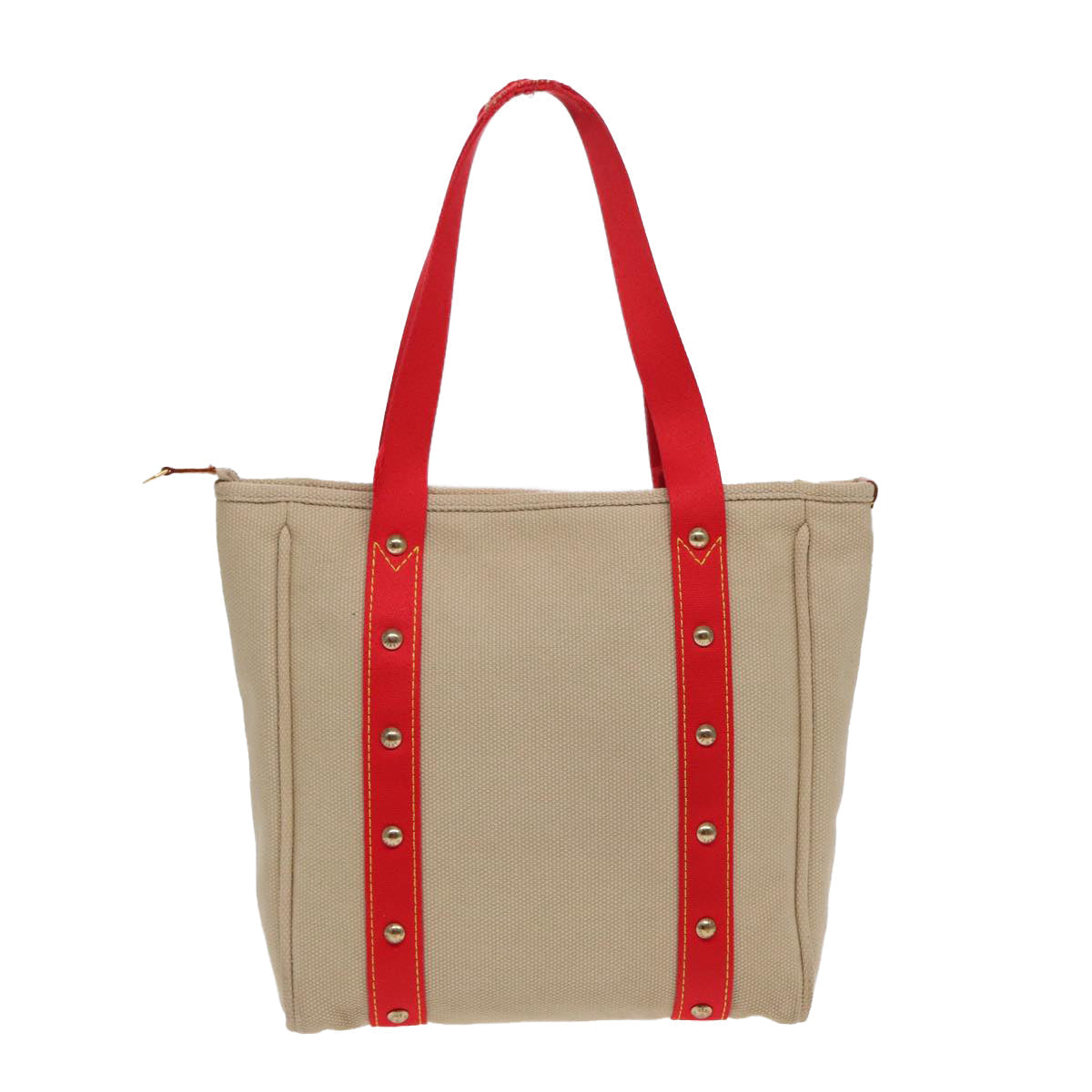 LOUIS VUITTON Antigua Cabas MM Tote Bag Beige Red M40035 LV bs16455