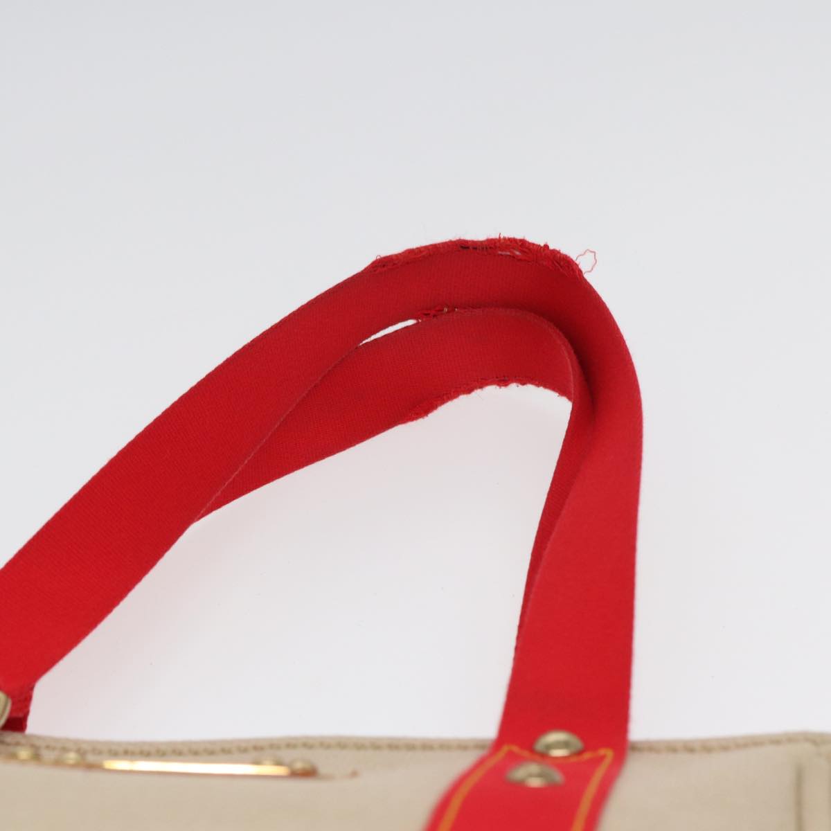 LOUIS VUITTON Antigua Cabas MM Tote Bag Beige Red M40035 LV bs16455