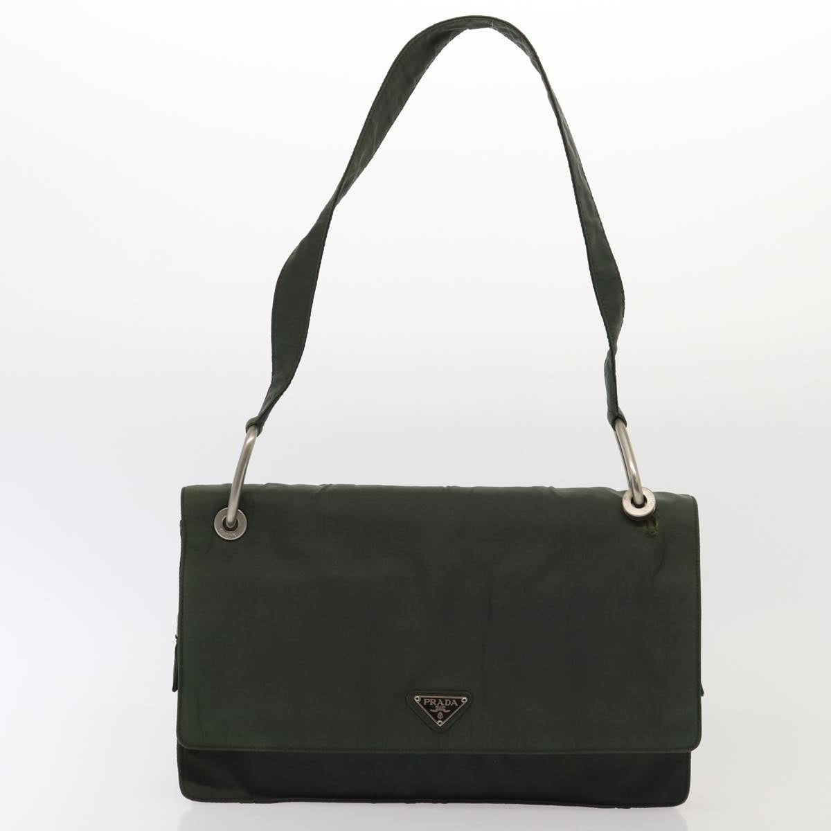 Luxury Prada Pouch Shoulder Bag Nylon 3Set Khaki Cream  bs16503