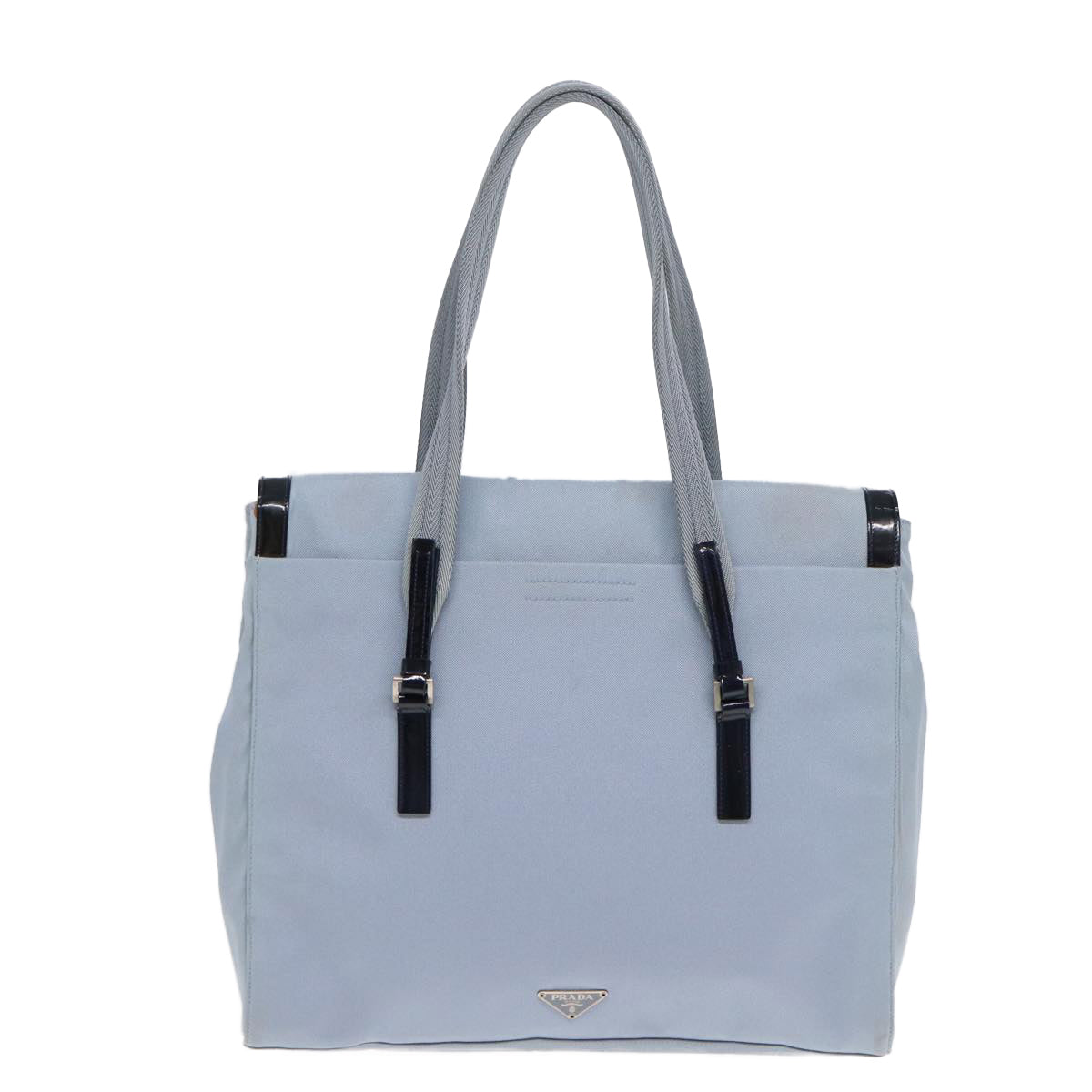 Luxury Prada Tote Bag Canvas Blue Silver  bs16525