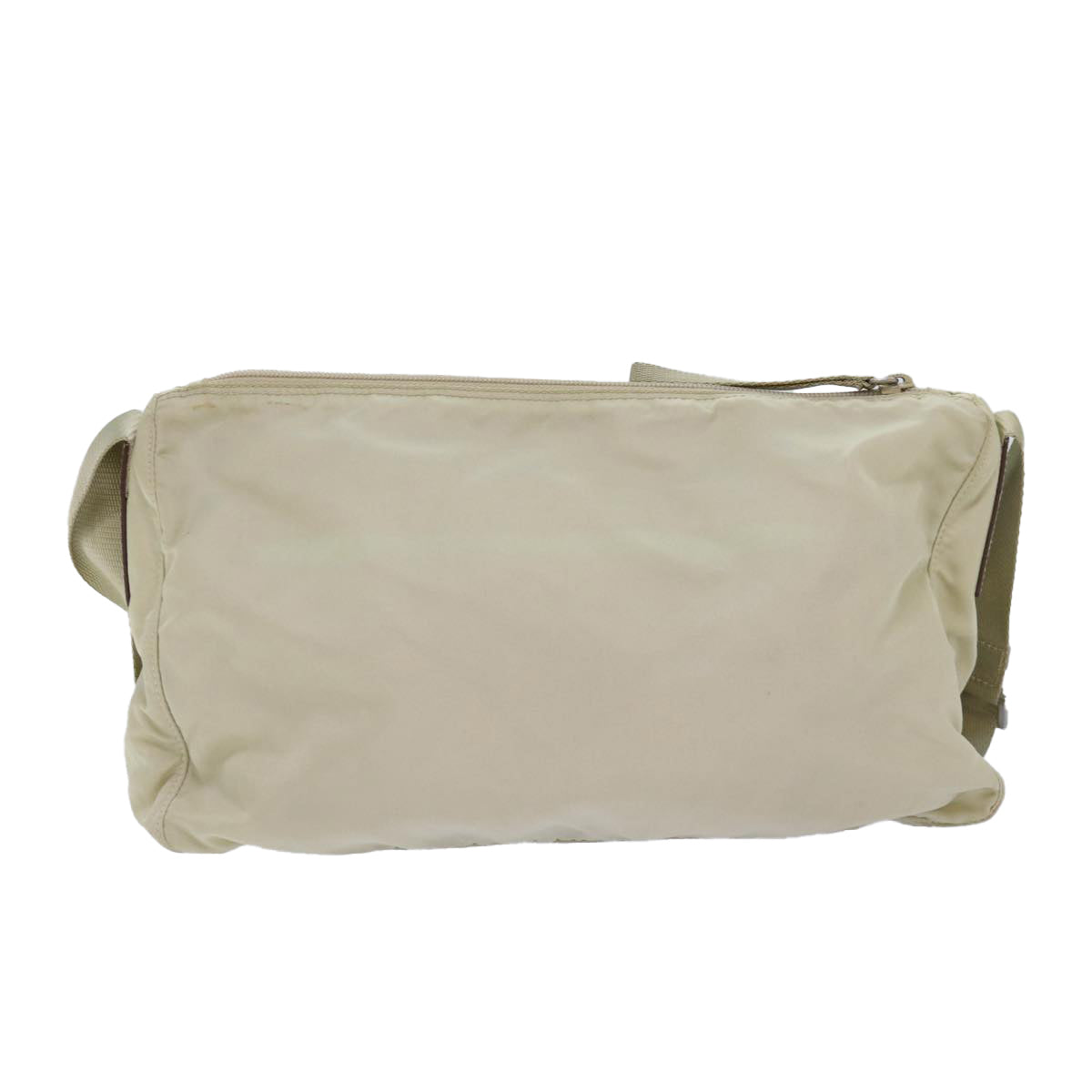Luxury Prada Shoulder Bag Nylon Beige Silver  bs16609