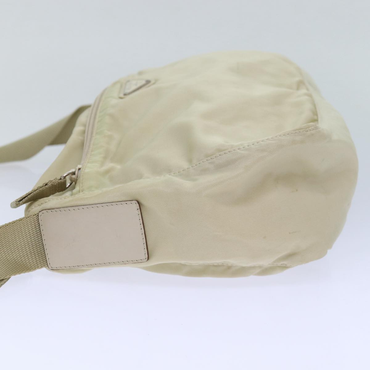 Luxury Prada Shoulder Bag Nylon Beige Silver  bs16609