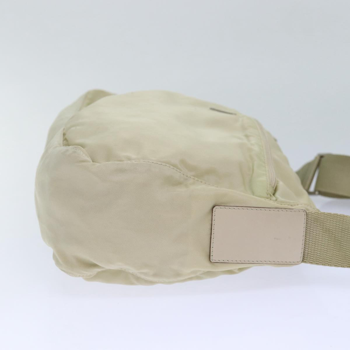 Luxury Prada Shoulder Bag Nylon Beige Silver  bs16609
