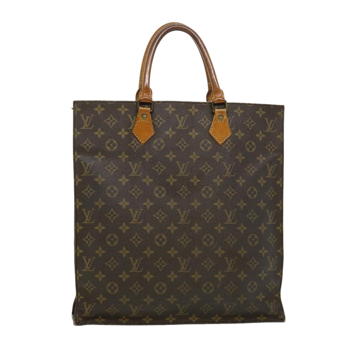 LOUIS VUITTON Monogram Sac Plat Hand Bag M51140 LV bs1661