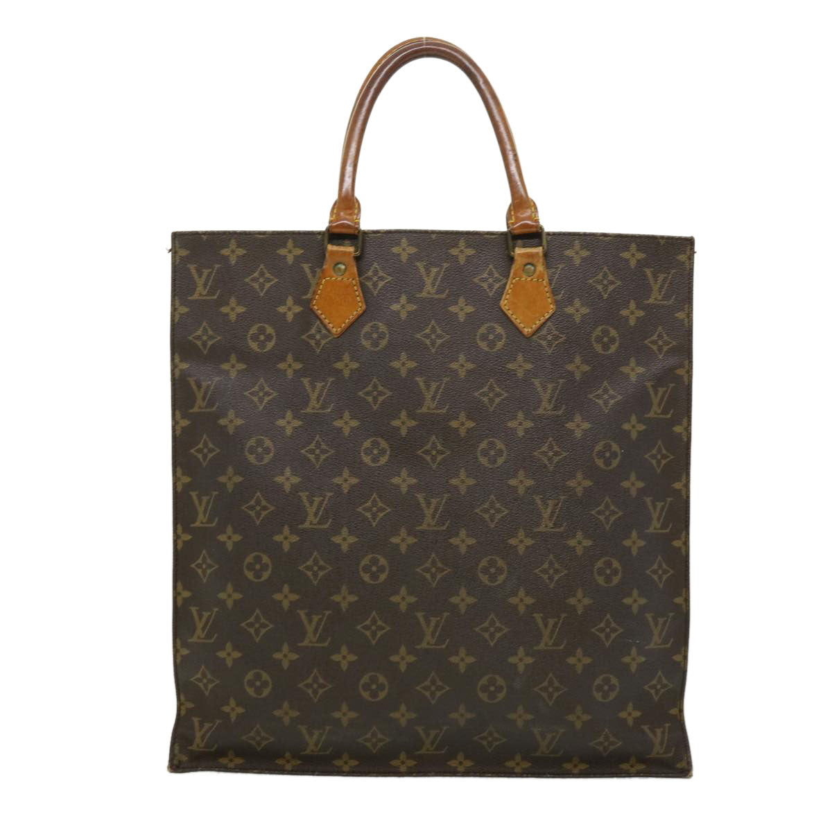 LOUIS VUITTON Monogram Sac Plat Hand Bag M51140 LV bs1661