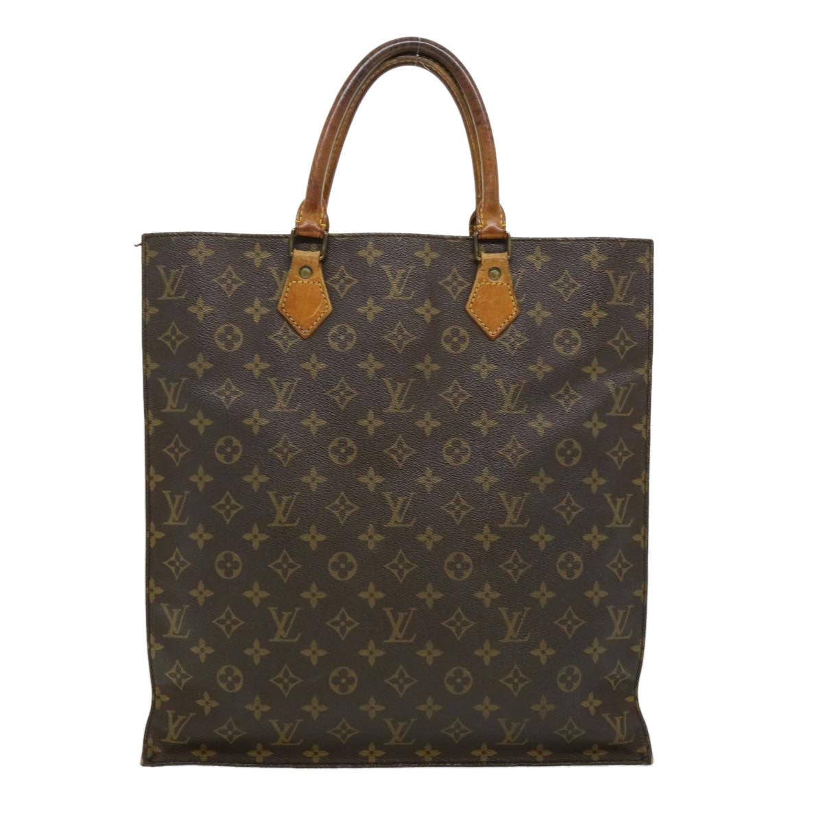 LOUIS VUITTON Monogram Sac Plat Hand Bag M51140 LV bs1661