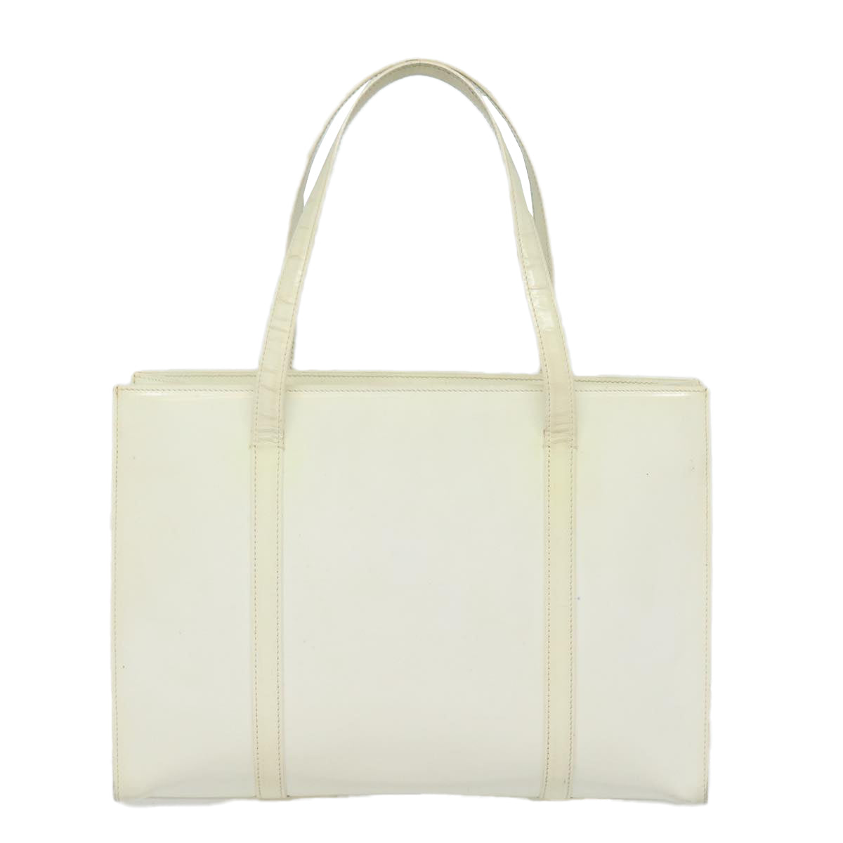 Luxury Prada Hand Bag Enamel Silver White  bs16621