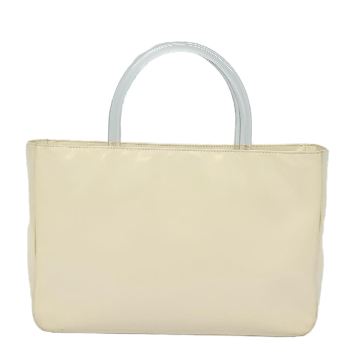 Luxury Prada Hand Bag Enamel Silver White  bs16622