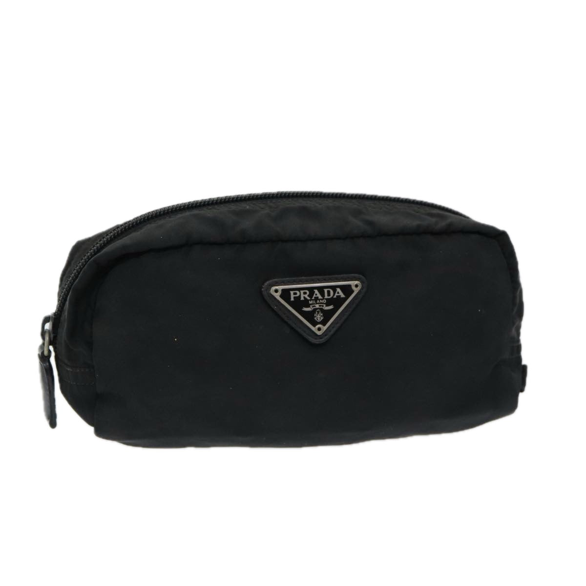 Luxury Prada Pouch Nylon Black Silver  bs16638