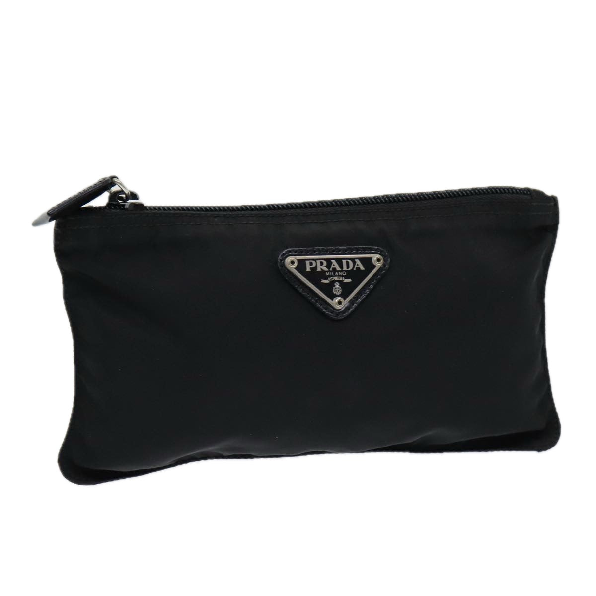 Luxury Prada Pouch Nylon Black Silver  bs16639