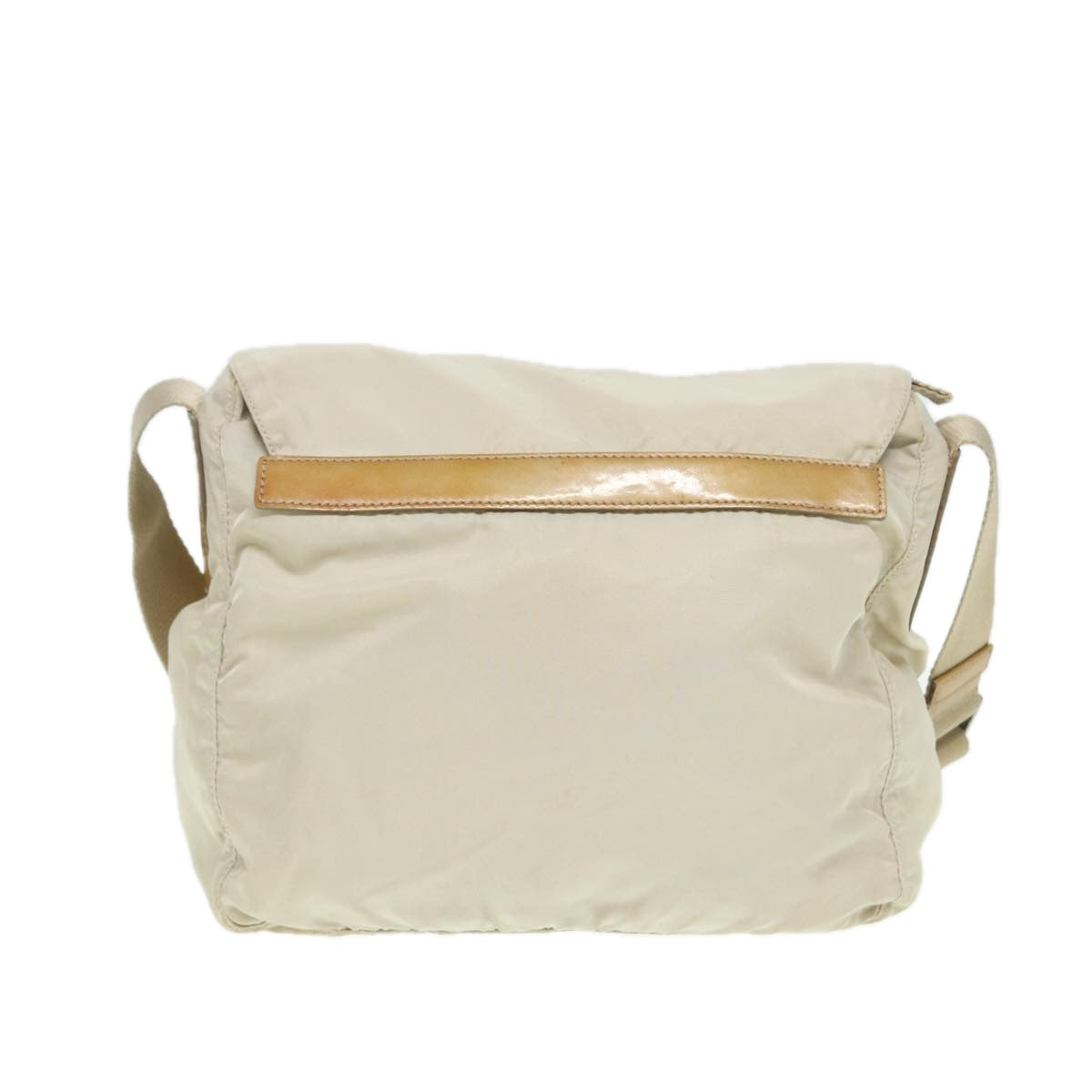 Luxury Prada Shoulder Bag Nylon Beige Silver  bs16711