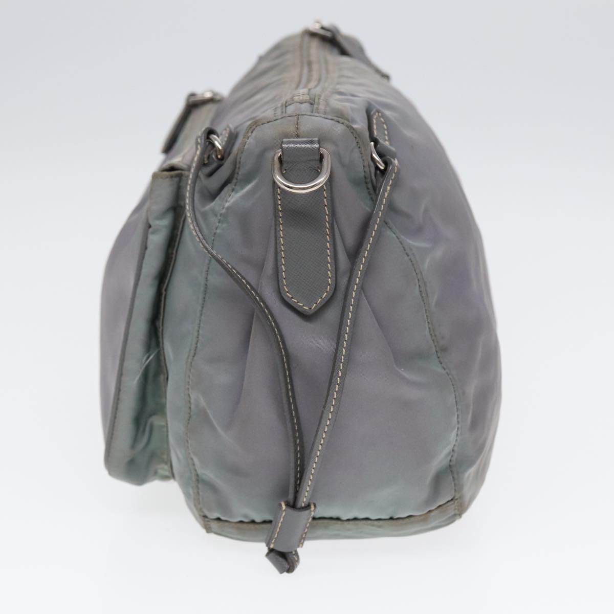 Luxury Prada Shoulder Bag Nylon Blue Silver  bs16712