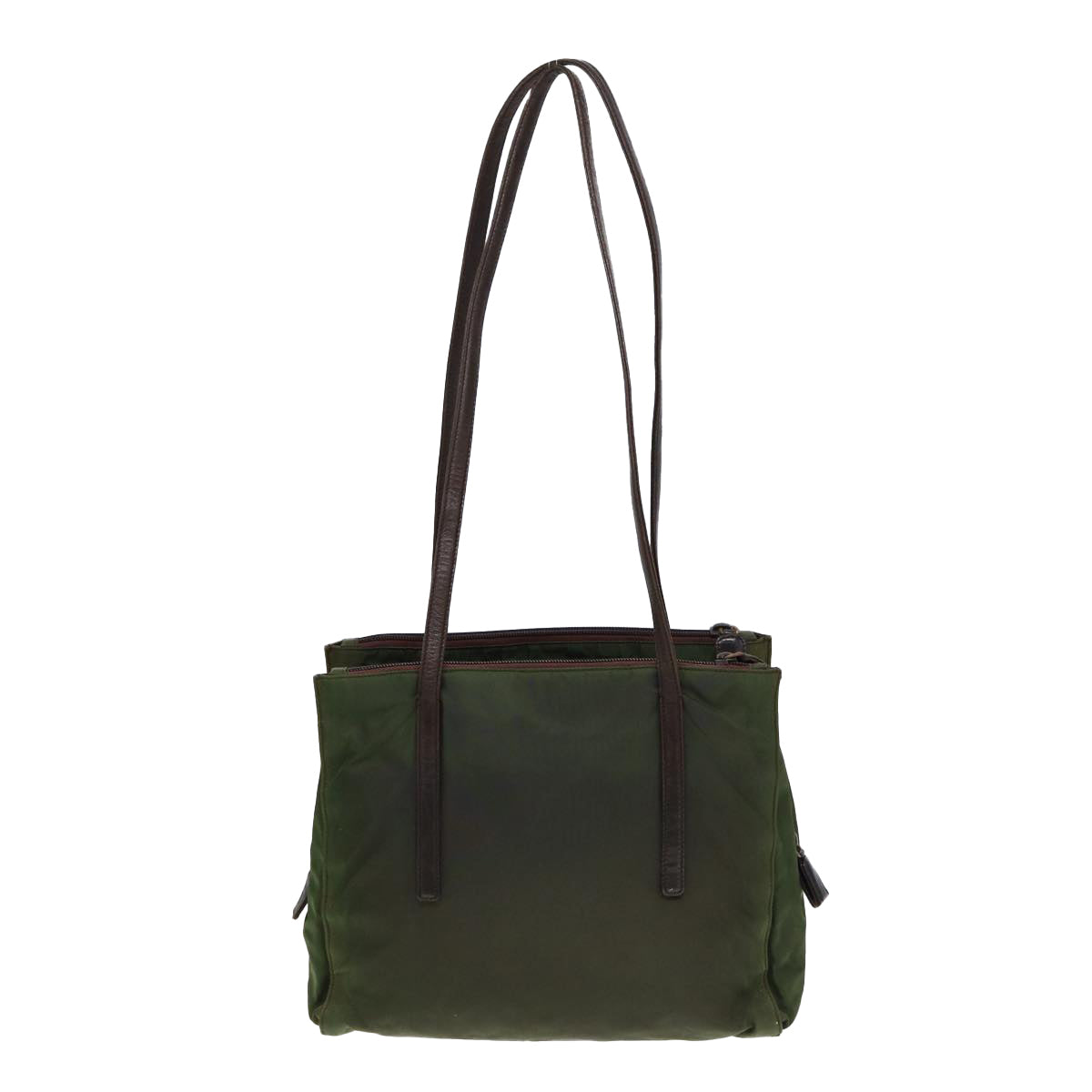 Luxury Prada Shoulder Bag Nylon Khaki Silver  bs16719