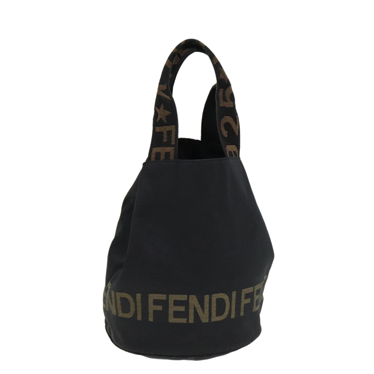 Luxury Fendi Hand Bag Nylon Black Goldbs16741