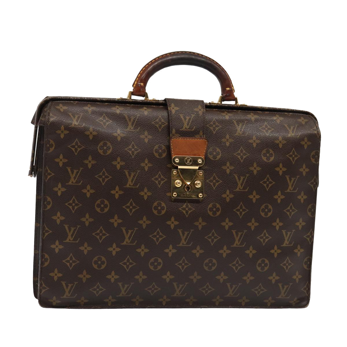 LOUIS VUITTON Monogram Serviette Fermoir Business Bag M53305 LV bs16749